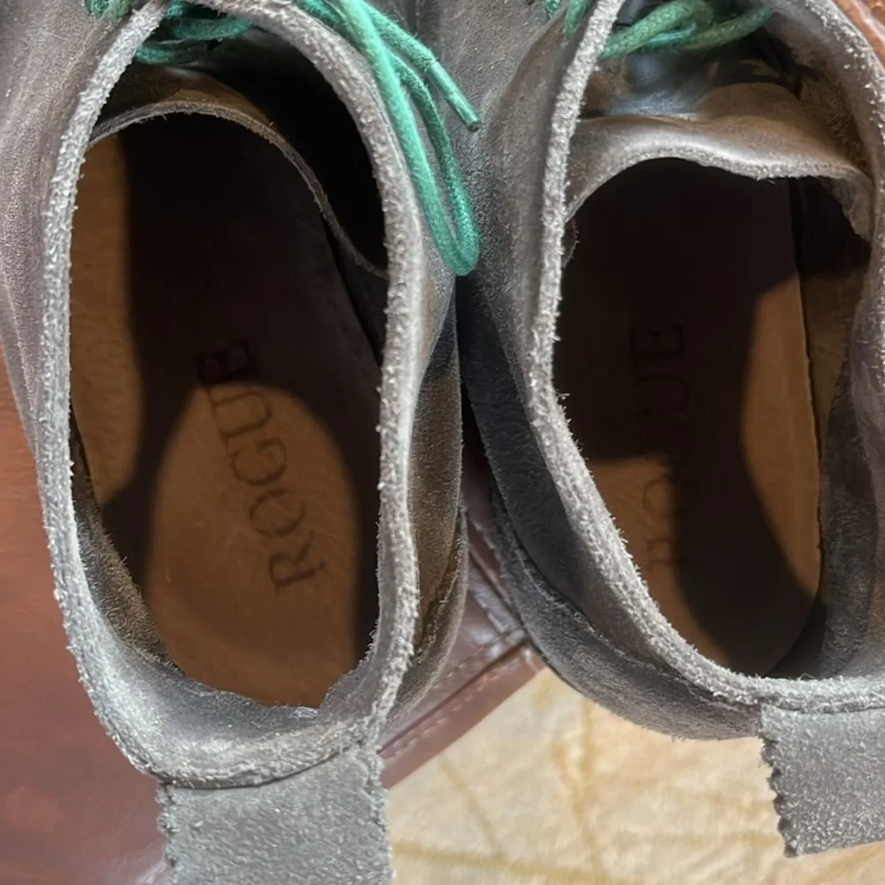 🇪🇸🥑Rogue suede chukka boots lace up charcoal gray green size 12